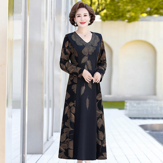 YCE A181-9802妈妈装连衣裙春秋洋气裙 商品图2