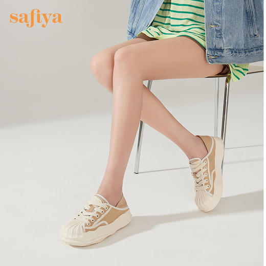 Safiya/索菲娅 新潮设计感2022秋季新款小众个性贝壳头溶解休闲鞋 SF23112423 商品图4