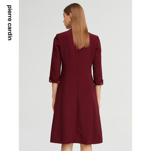 皮尔卡丹女装春秋季新款简约通勤百搭修身多色连衣裙C23DL37
 商品图2