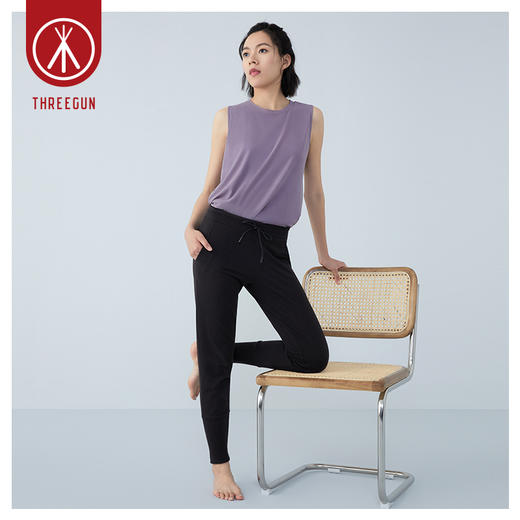 Threegun三枪 【凉感记忆棉】女士家居休闲长裤-61116B011 商品图8
