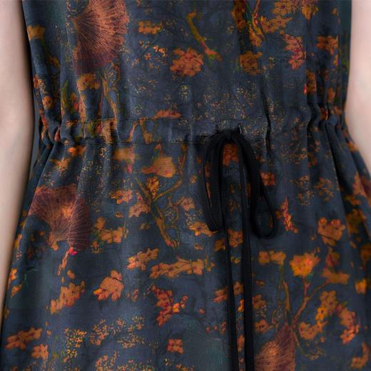 重磅真丝桑蚕丝连衣裙2022新款中年妈妈裙子大牌洋气短袖显瘦dp678 商品图7