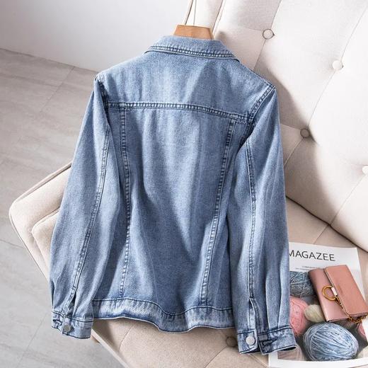 MZ9568胖妹妹秋季新款减龄夹克牛仔外套刺绣显瘦宽松上衣 商品图3