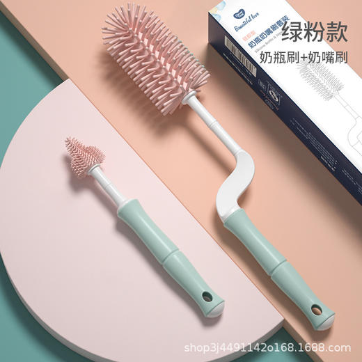婴幼儿奶瓶刷硅胶360度旋转奶嘴清洁刷厂家直供可定制oem 商品图2