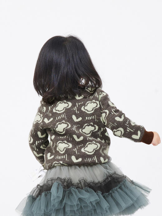 JNBY 22年冬款  柔软印花短款开襟毛衫 YM0310180 商品图3