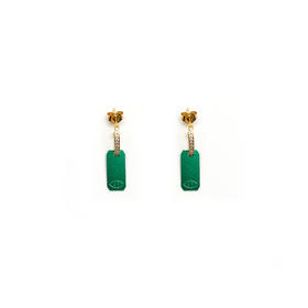 北京仓｜Barbóra-Eye-绿色 眼睛 耳环［希腊设计师]