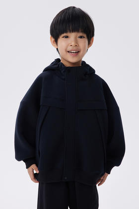 JNBY  22年秋款   棉质连帽系扣开襟卫衣  1M8411910