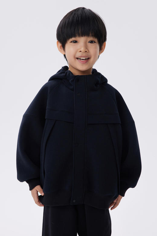 JNBY  22年秋款   棉质连帽系扣开襟卫衣  1M8411910 商品图0