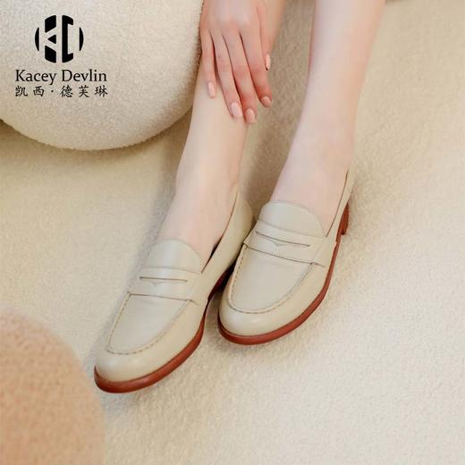 【KD专场】Kacey Devlin英伦小皮鞋女软皮春秋2021新款鹿皮休闲鞋KD8001 商品图8