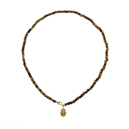 订购7周到｜Barbóra-Eye-虎眼石 眼睛金币 项链［希腊设计师] 商品图1