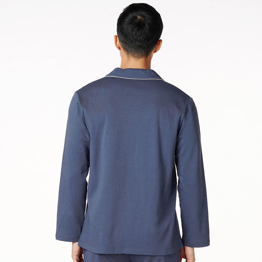 都市丽人都市锋尚好睡好眠男士正价棉质长袖套装暖感无尘棉（磨毛）薄家居服长袖睡衣FH20A5 商品图2