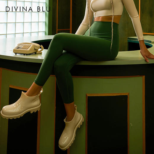 DIVINA BLU 迪唯纳高腰裸感 九分裤女紧身提臀瑜伽裤外穿 运动健身裤 商品图1