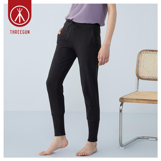 Threegun三枪 【凉感记忆棉】女士家居休闲长裤-61116B011 商品图7