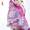 SAINTJOY/上久楷 双面印花真丝方巾 福鲤临门 玫紫色 FJS20049 商品缩略图2