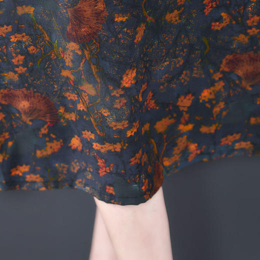 重磅真丝桑蚕丝连衣裙2022新款中年妈妈裙子大牌洋气短袖显瘦dp678 商品图8