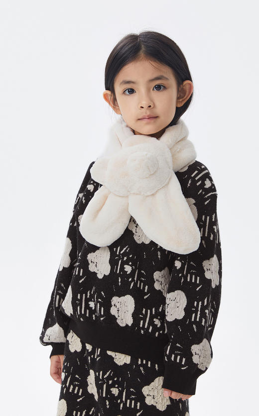 JNBY   22年冬款  时尚印花长袖套头毛衫  1M0310130 商品图3