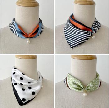 A锁骨磁扣脖套丝巾-颜色随机 商品图0