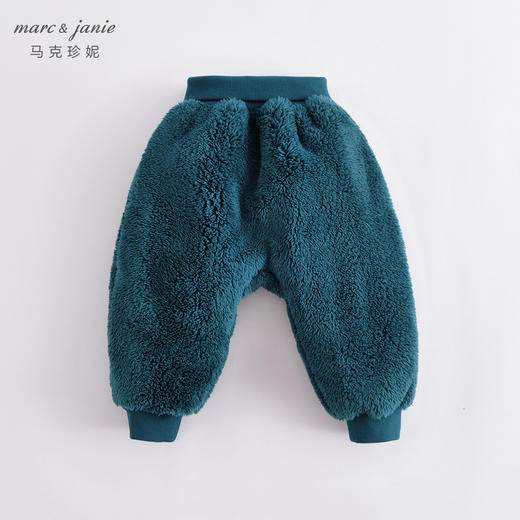 马克珍妮秋冬装新款 男女童双面舒棉绒高腰护肚裤221211 商品图3