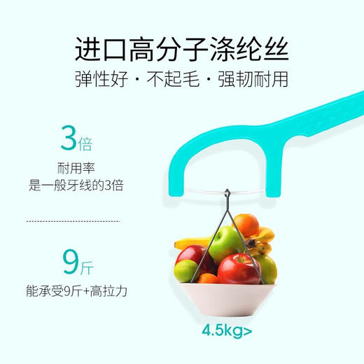 怡雪高弹扁滑牙线棒50支 商品图1