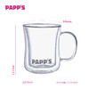 PAPPS透明防烫手双层高硼硅透明玻璃茶杯创意耐热隔热杯400mL 商品缩略图1