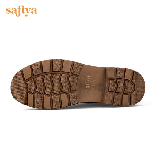 Safiya/索菲娅 英伦风纯色百搭系带2021年冬季新款软皮低跟马丁靴 SF14116112 商品图2