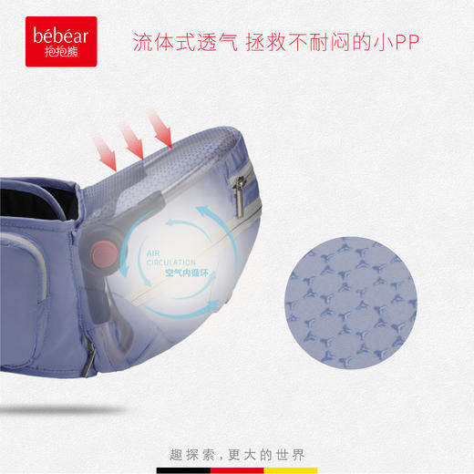 抱抱熊bebear折叠轻便腰凳背带ax10 商品图3