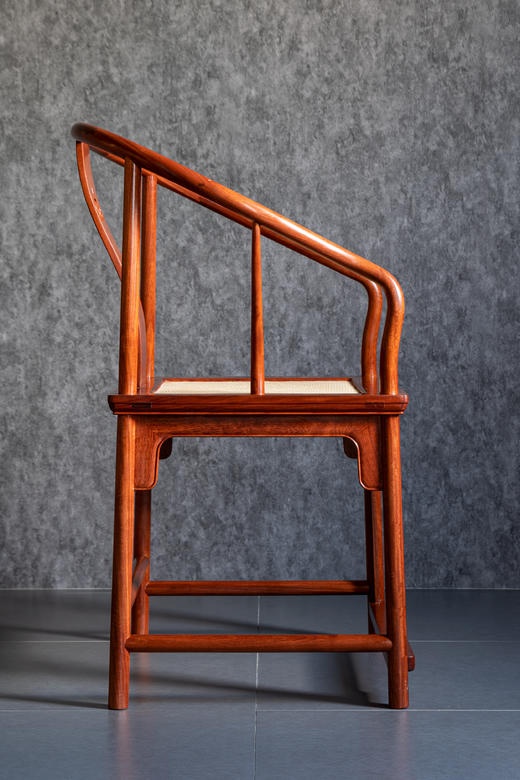红桥红  家具严选  缅甸花梨（大果紫檀）【藤面 如意壸门垂手圈椅】 商品图7
