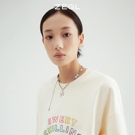 ZEGL自定饰甜心系列DIY蝴蝶结拼接项链女仿珍珠高级感锁骨毛衣链 商品图2