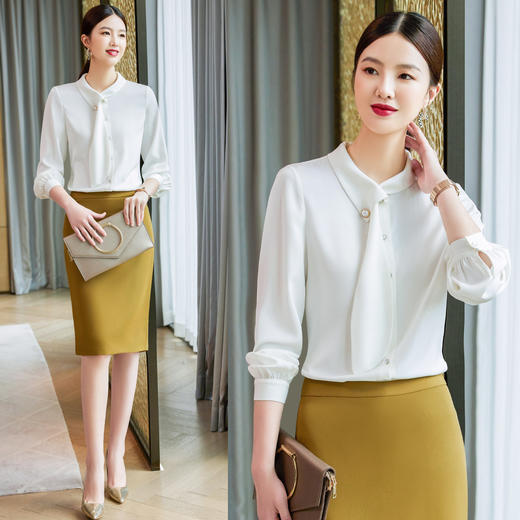 【轻盈舒适】罗蒙新款女士长袖衬衫时尚设计感商务通勤气质百搭衬衣女 商品图6