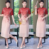TH-9375印花雪纺连衣裙夏季女装民族风改良旗袍裙子 商品缩略图1