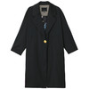 谜底2022秋新款复古时尚纯色一粒扣大廓形T型长风衣女223ME1077 商品缩略图4