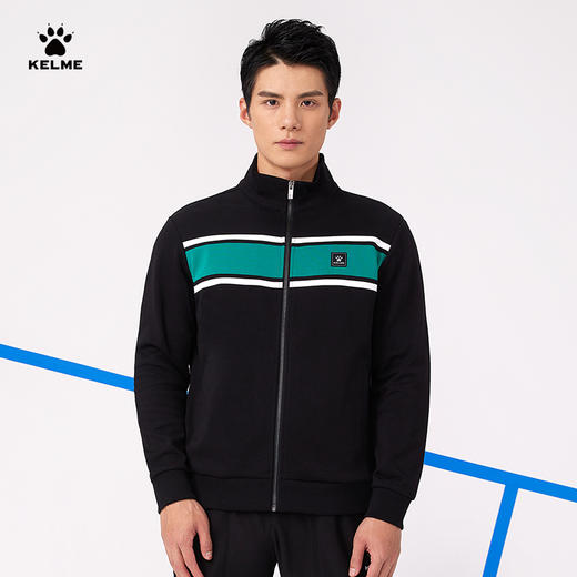 卡尔美立领针织运动外套男秋季新款开衫上衣运动服夹克 商品图3