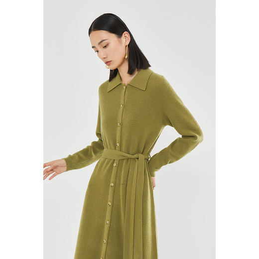 【商场同款】麦檬冬简约POLO领针织连衣裙5CA194081 商品图2