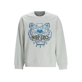 KENZO 高田贤三 男士棉质大虎头徽标印花圆领长袖卫衣 绿色 FC65 SW123 4XL 61