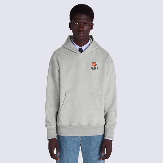 KENZO 高田贤三 男士棉质字母花刺绣徽标印花连帽长袖卫衣 灰色 FC65 SW460 4ME 94 商品图1