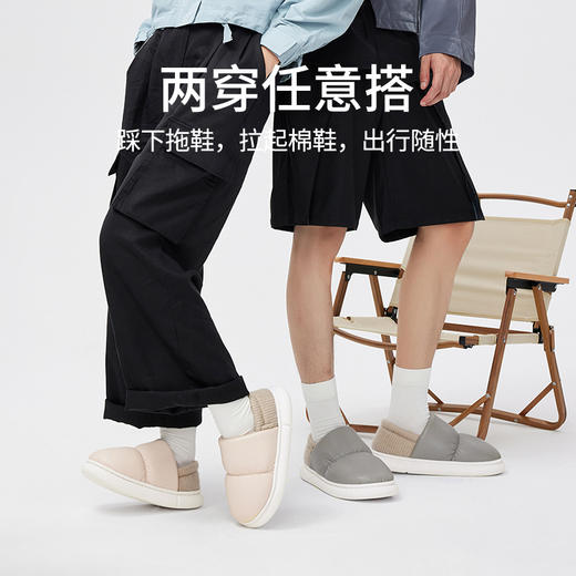 优调SDT1065吐司鞋包跟棉拖鞋冬季加绒棉鞋家居室内防滑 商品图5