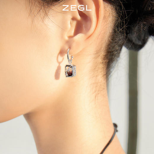 ZEGL设计师新中式竹子耳妆盘耳夹女无耳洞耳环耳骨夹复古耳钉耳饰 商品图5