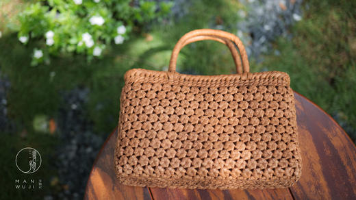 六角花葡萄藤编包 商品图3