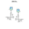 ZEGL设计师晶蝶愈心系列蝴蝶耳环女小众设计感高级耳钉银针耳饰品 商品缩略图0
