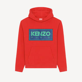 KENZO 高田贤三 男士棉质字母徽标印花连帽长袖卫衣 红色 FC65 SW417 4ME 21
