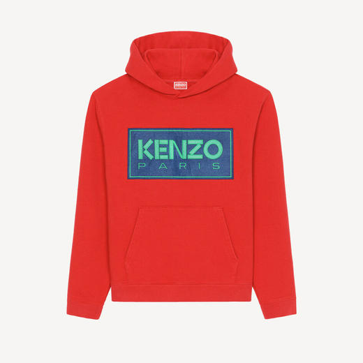 KENZO 高田贤三 男士棉质字母徽标印花连帽长袖卫衣 红色 FC65 SW417 4ME 21 商品图0