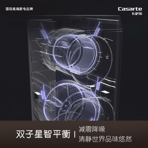 以旧换新-卡萨帝 玉墨系列 13公斤双子滚筒洗衣机全自动洗烘一体 子母双筒分区 直驱变频 C8 H13S3U1 商品图3