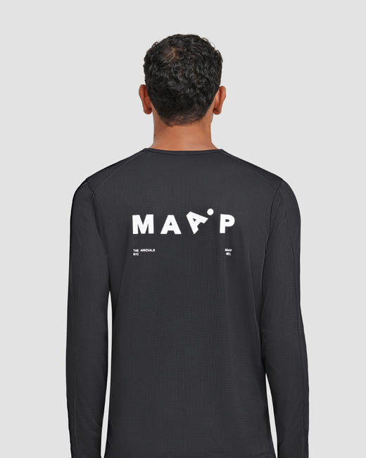 MAAP x TA 男士 Alt Road LS tee Black 休闲速干长袖T恤 商品图3