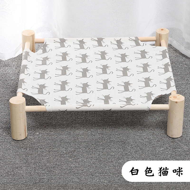 实木行军床宠物夏季窝1 (1)