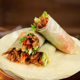 榆林镇风味筋饼春饼早餐薄饼纯手工皮东北特产卷饼烤鸭饼360g*4袋