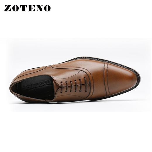 左天奴/ZOTENO 男鞋意大利进口高档手工缝制皮鞋男士商务正装鞋6492 商品图2