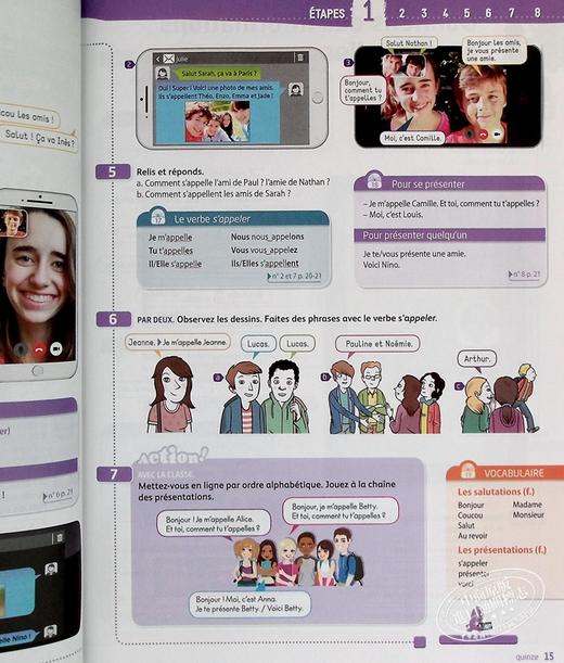 【中商原版】青少儿法语教材 Adomania 1 法文原版 Adomania Niveau 1 Livre de l eleve Himber Brillant Erlich 商品图6