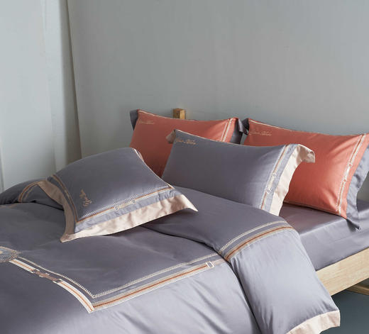 蕰莎_灰_轻奢系列_70支长绒棉四件套 商品图1