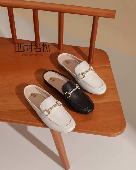 西村名物2022年春夏季新款穆勒拖乐福鞋T22AH10271 商品图0