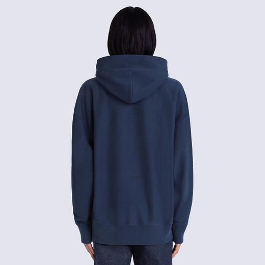KENZO 高田贤三 男士棉质字母刺绣徽标连帽长袖卫衣 藏蓝色 FC65 SW422 4ME 77 商品图2
