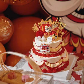国潮宝贝 · 生日蛋糕（首图为双层效果）